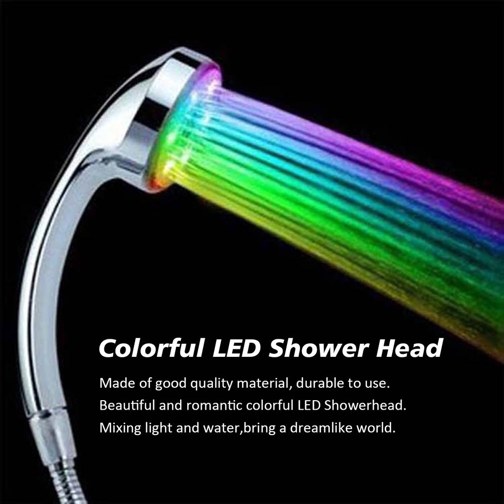 Cabezal de ducha de lluvia para baño de agua, 5 luces LED de 7 colores, mágico, automático, romántico, RC-9816 de cabeza redonda