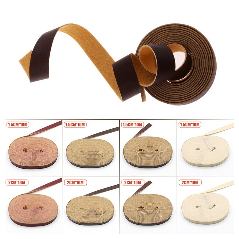 10Meter Diy PU Leather Crafts Straps Strips For Leathercrafts Accessory Belt Handle Crafts Making 1.5/2cm Wide Durable Sturdy