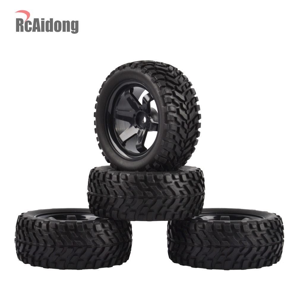 4PCS RC Car Tires - Rubber Off-road Wheels for Traxxas Tamiya HSP HPI Kyosho RC On Road Cars