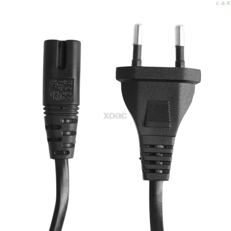 Short C7 To EU European 2-Pin Plug AC Power Cable Lead Cord 1.5M 5Ft Figure 8 M08