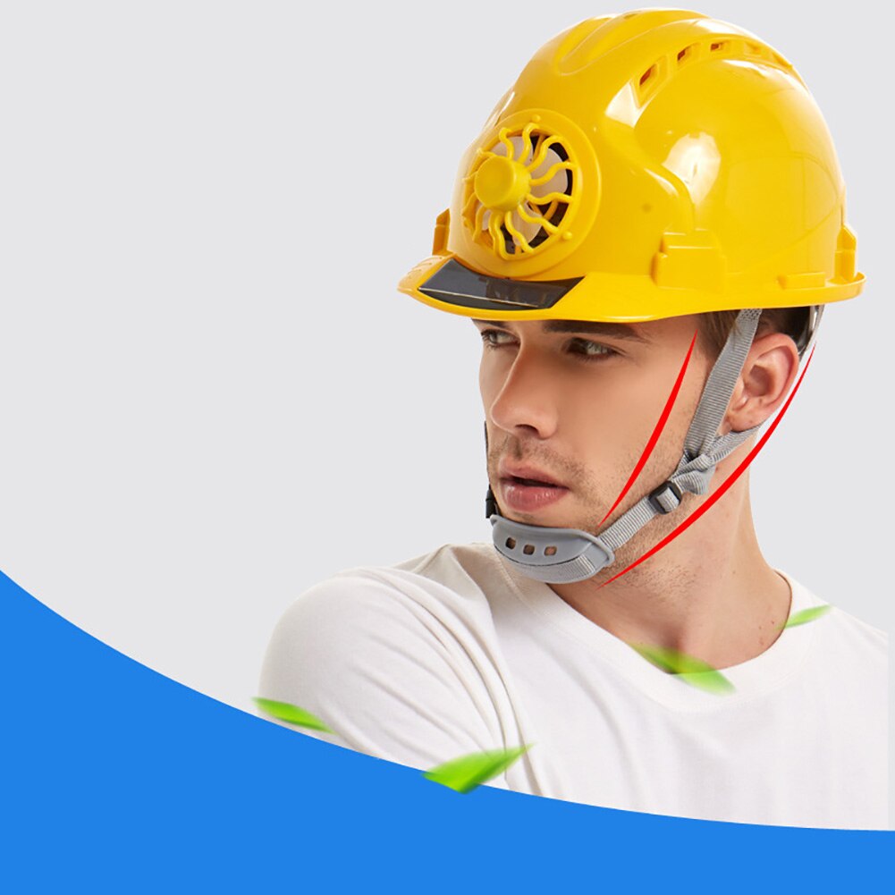 Zonnebrandcrème Helm Outdoor Veiligheid Ventileren Bouw Zonne-energie Beschermende Verstelbare Met Ventilator Hoed Werkplek Hard