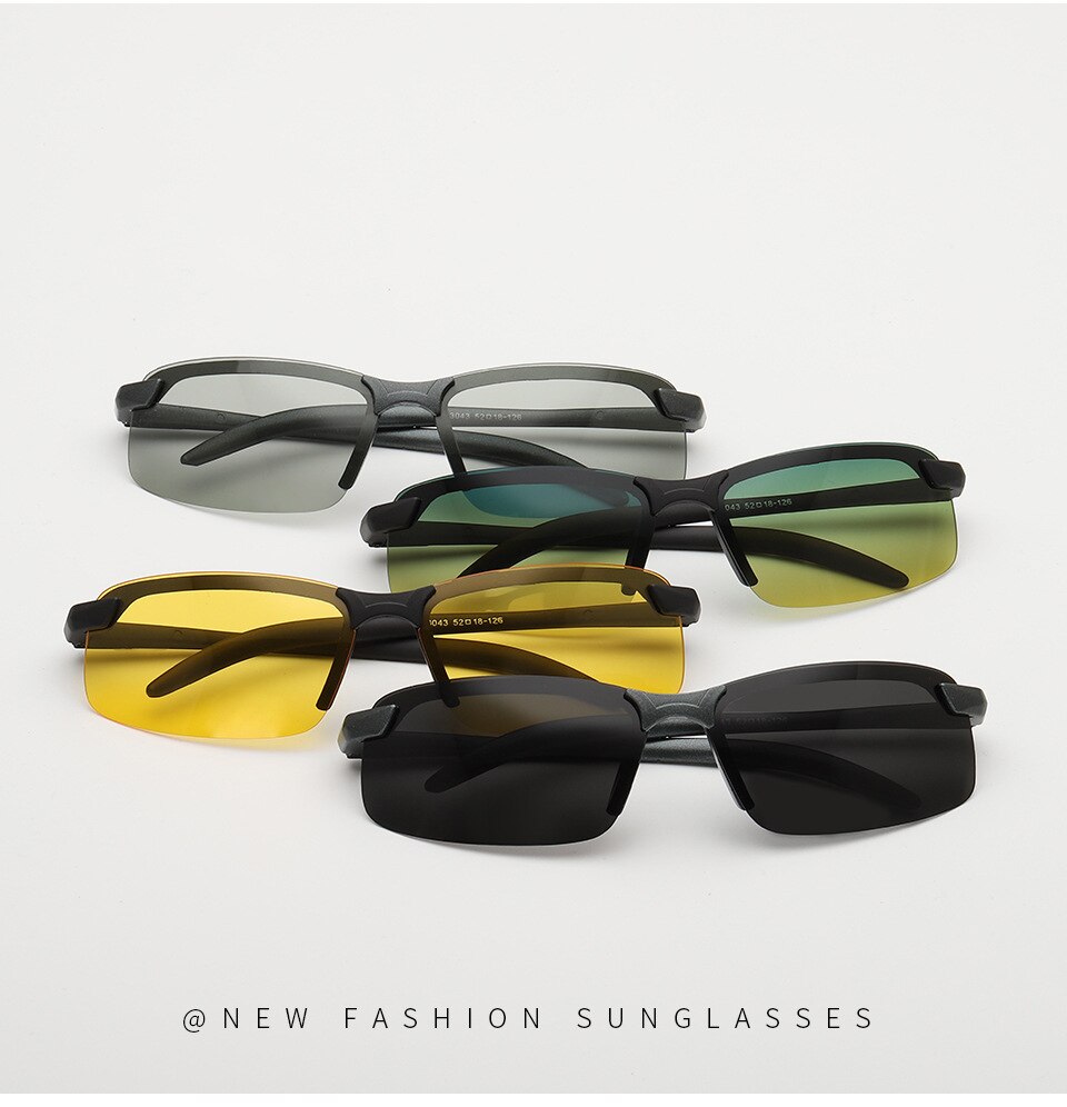 Lente fotocromatica Occhiali Conducente anti-abbagliamento anti-Uv Notte Migliorata Luce Occhiali di Moda Occhiali Da suola Occhiali di Protezione auto di Accesso