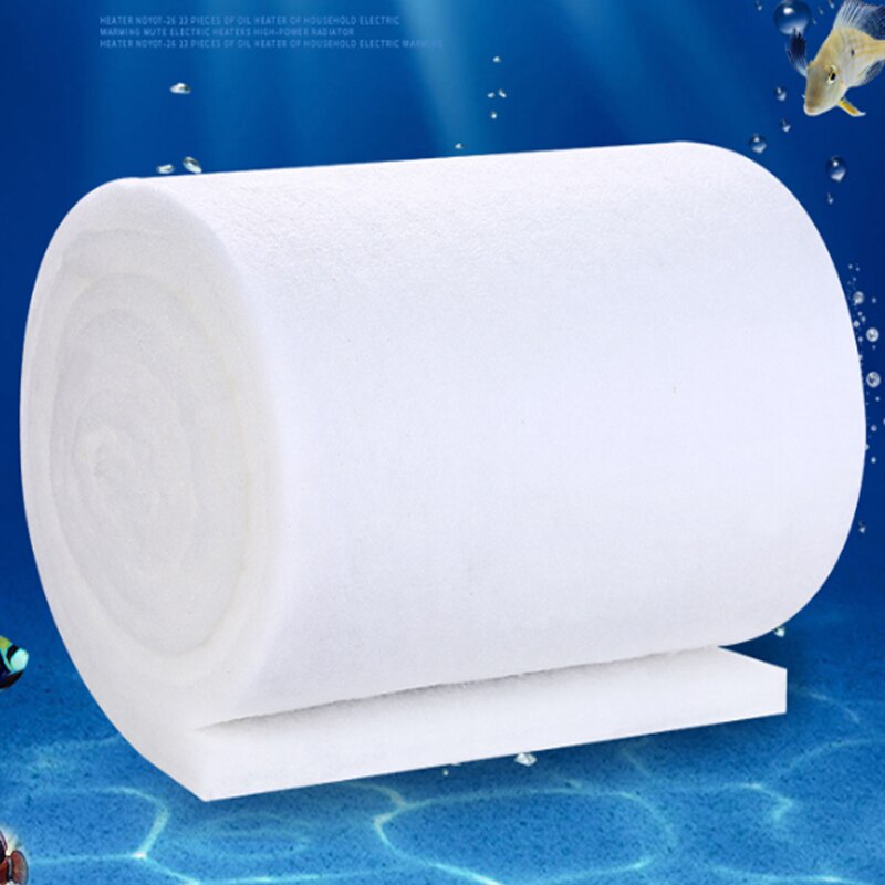Filtro de espuma para acuario, almohadilla de filtro de fibra para pecera, filtro bioquímico de fibra blanca, esponja de filtración para estanque