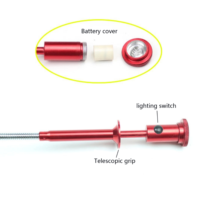 Claw Magnetic Pick-up Tool 4 Claws with Bright LED Light Flexible Spring Magnet Grab Grabber Fingers Prongs Pick Up Tool /qq-cy