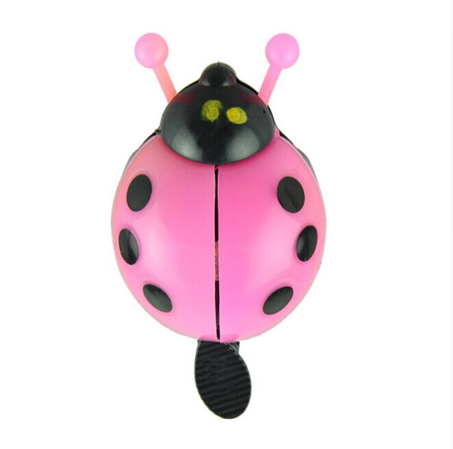 Cute Bicycle Bell Bike Bell Cartoon Ladybug Cycling Bell Outdoor Ridding Accessories Sports Bike Ring Child Riding Equipment: Pink