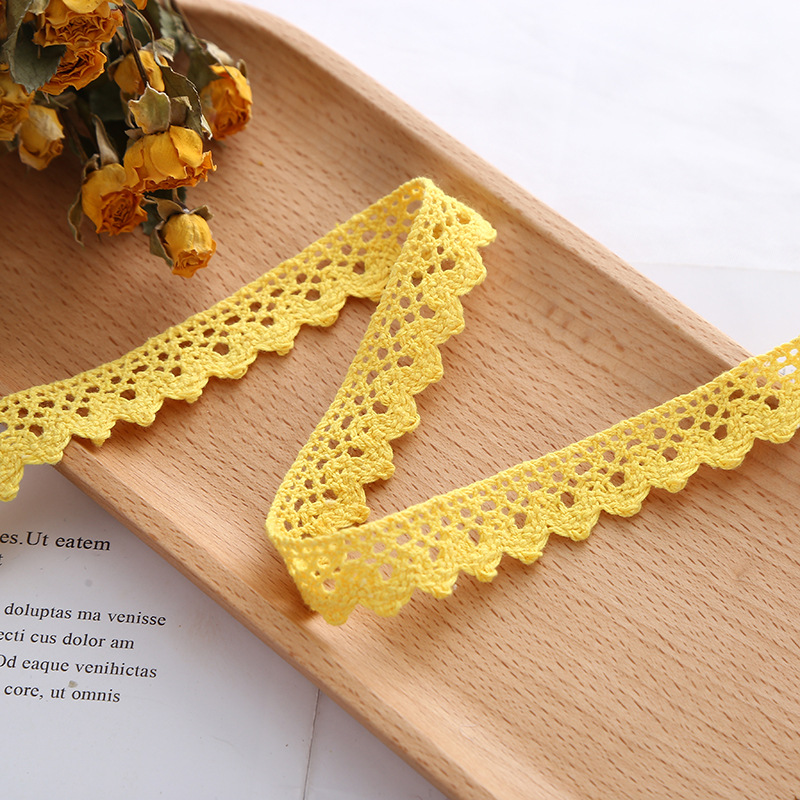 2/5Yards 15mm Width Sewing Fabric Cotton Lace Trim Decoration DIY Decorative Lace Sofa Curtain Bedding Accessories Lace Crafts: Nickel / 2码