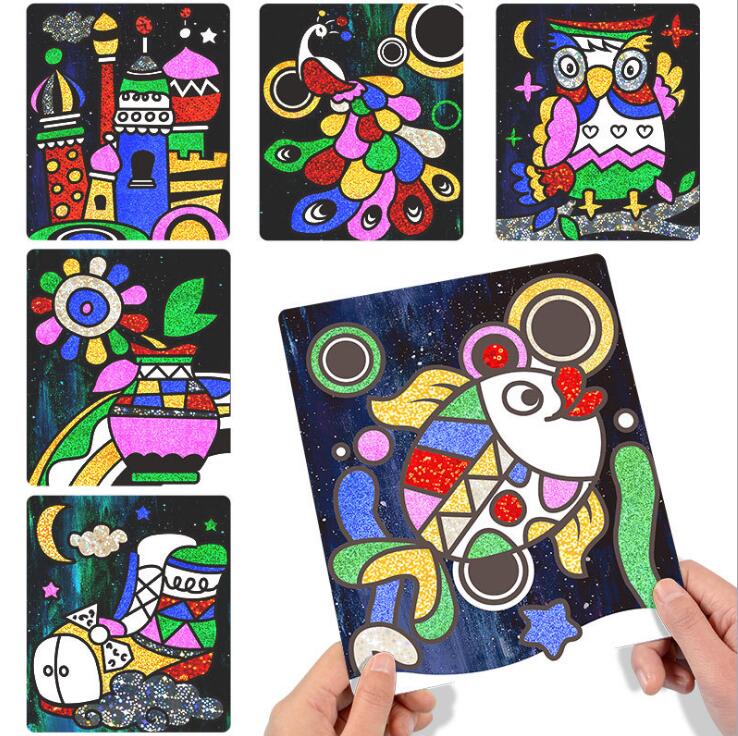 9-20 Stuks Magic Kleurrijke Diy Magic Transfer Wticker Transfer Schilderen Ambachten Voor Kinderen Kunsten En Ambachten Speelgoed Voor kinderen