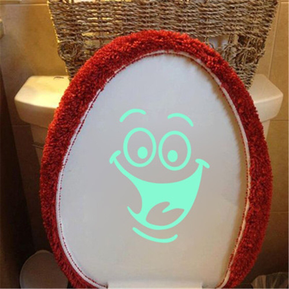 Badkamer Lichtgevende Wc Stickers WC Decal Fluorescerende Muur Sticker Grappige Cartoon Sticker Glow in Dark Deur Desk Decoratie