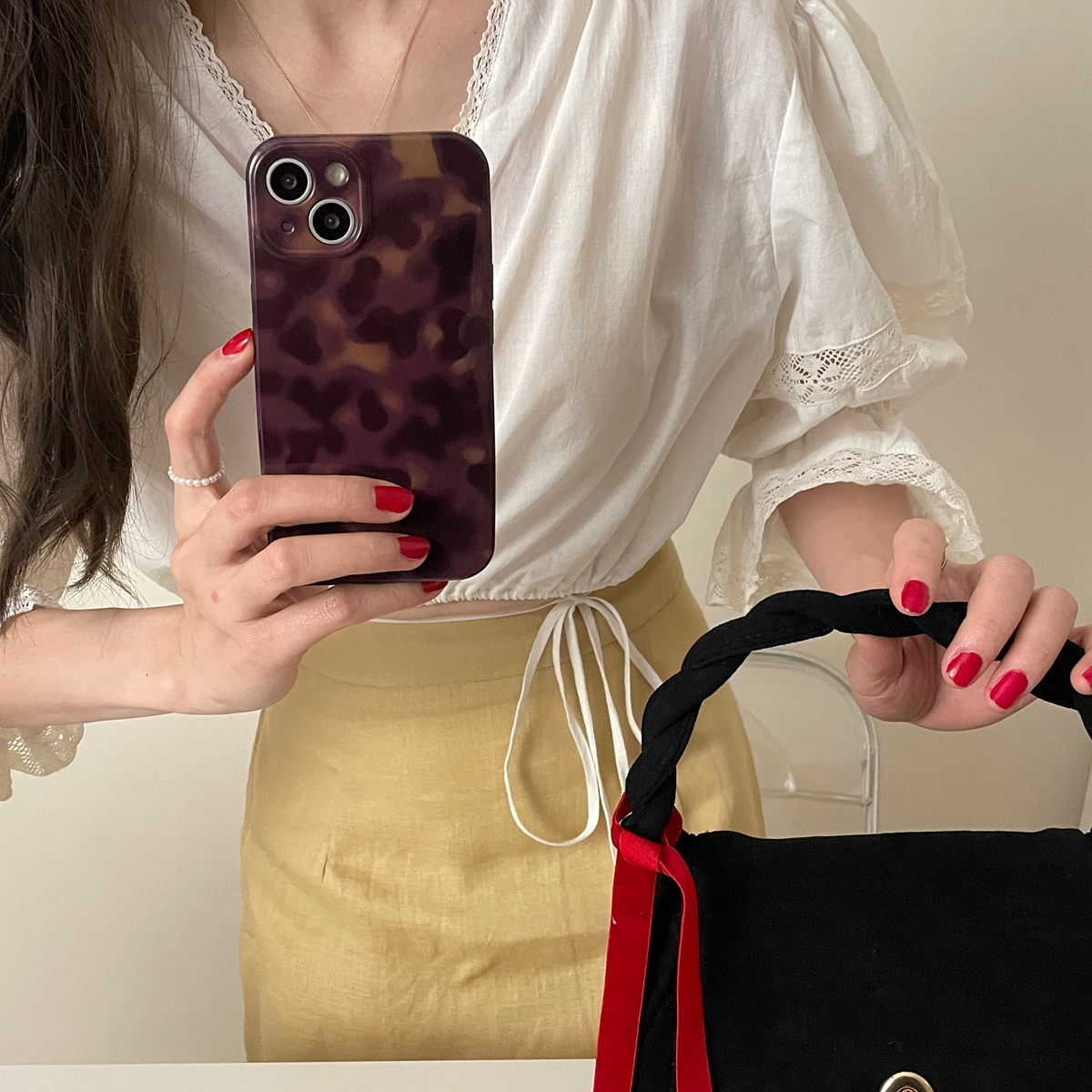 Classic Stylish Amber Color Lamber Pattern Glossy Phone Cover Case for iPhone 16 15 14 13 12 11 Pro Max Plus