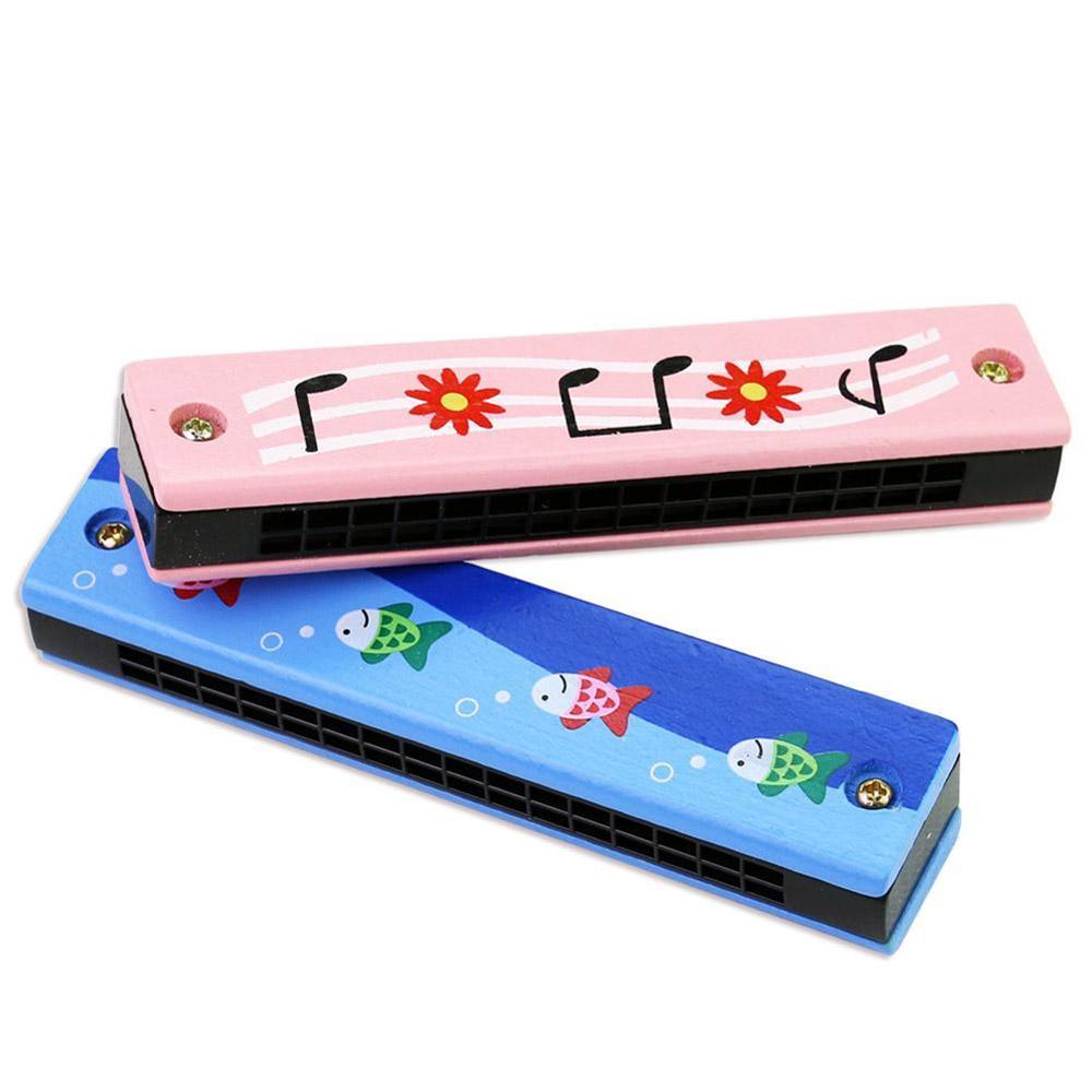 16 Holes Cute Harmonica Musical instrument Montessori Instrument Wind Children Cartoon Kids Pattern Toys Kids Educatio I9J9