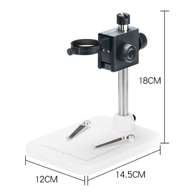 Mini Aluminum Alloy Stand USB Microscope Stand Holder Bracket Mini Foothold Table Frame for Microscope Repair Soldering: pc