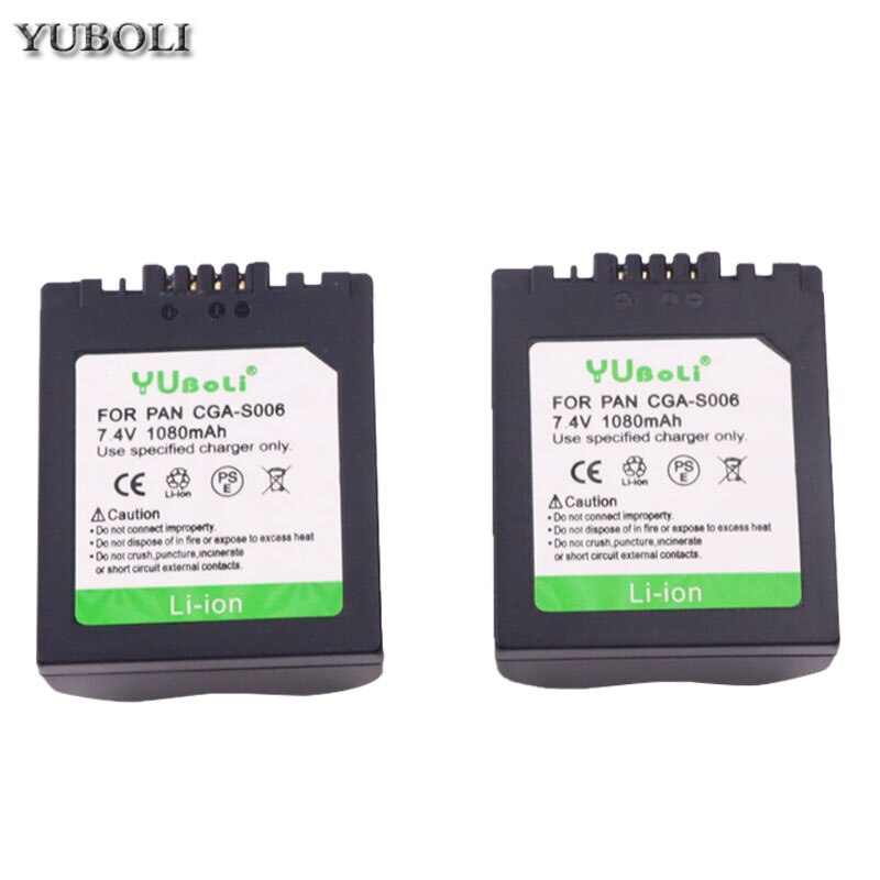 CGA-S006 S006 DMW-BMA7 S006A CGR-S006E Battery +LCD USB Charger for Panasonic Lumix DMC-FZ7 FZ8 FZ18 FZ28 FZ30 FZ35 FZ38 FZ50: 2battery
