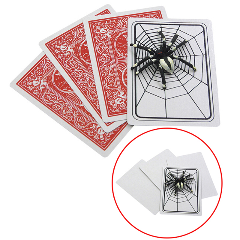 1 Set Goochelaar Gimmick Magic Illusie Gesloten-up Magic speelgoed Spider en Net De Web Truc Kaarten Magic props Goocheltrucs Speelgoed