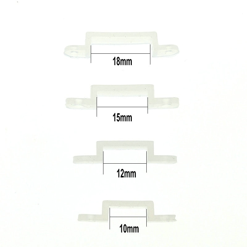 Led strip clip connector 10mm 12mm 15mm 18mm til led strip installer ,10 stk/parti