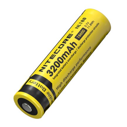2PCS NITECORE 18650 3200mAh NL1832 3.7V 11.8Wh Rechargeable Li-on Battery Protected Li-ion Button Top Battery: Default Title