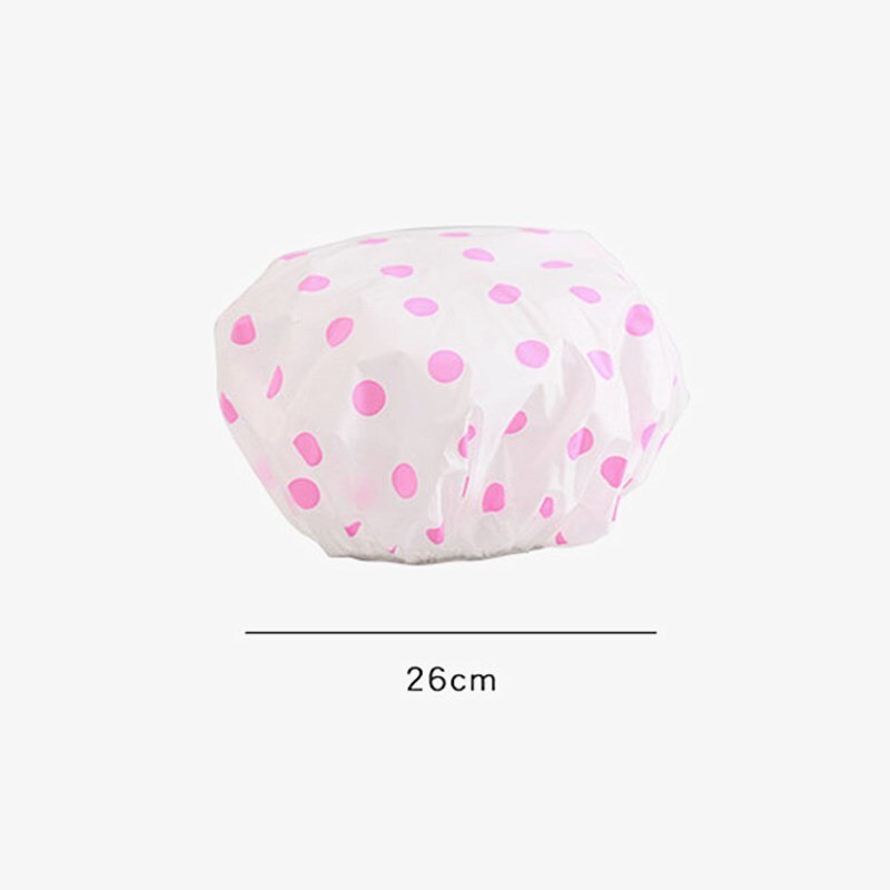 Waterproof Shower Cap Elastic Thicken Bathing Cap Bathing Hat For Women Spa Bathing Hair Salon Bathroom Shower Cap