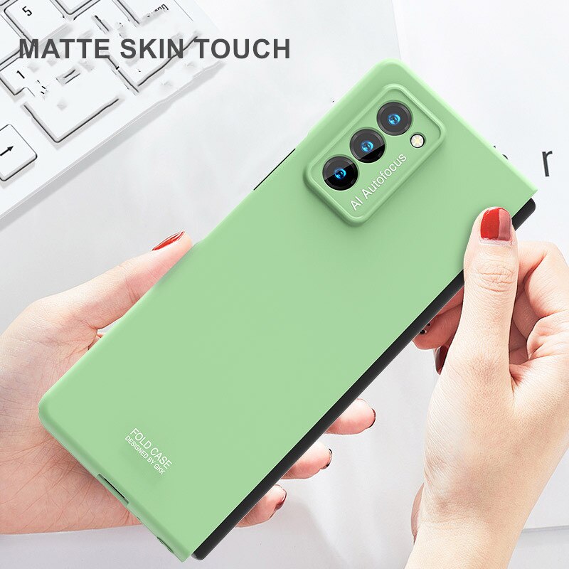 Luxe Case Voor Samsung Galaxy Z Vouw 2 Ultra Dunne Case Skin Touch Matte Hard Pc Beschermhoes Voor Galaxy Z Vouw 2 5G Fold2