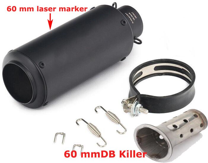 38mm bis 60mm motorrad auspuffrohr mit DB mörder Schwarz Auspuffrohr Schalldämpfer Verbinden sterben Adapter für edelstahl stahl gp-projec: 60mm R