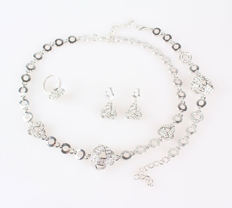 silver plated jewelry sets silver plated necklace bracelet SMTS 42 main image 0