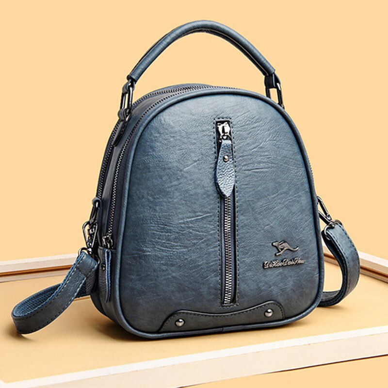 Multifunktionale lederrucksäcke für damen, reiserucksäcke, mini-schultaschen für teenager-mädchen, damentaschen