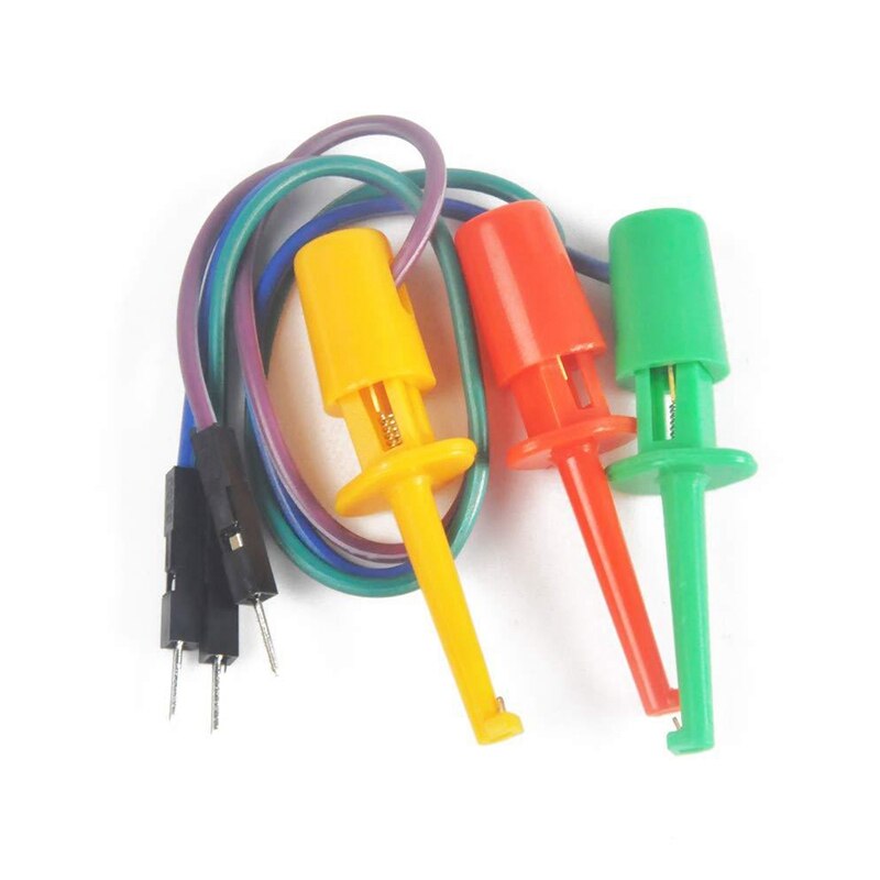5PCS Test Hook With Male Female Head Dupont Line Transistor Tester Hook For Electrical Hook Type Test Clip Instrumentation