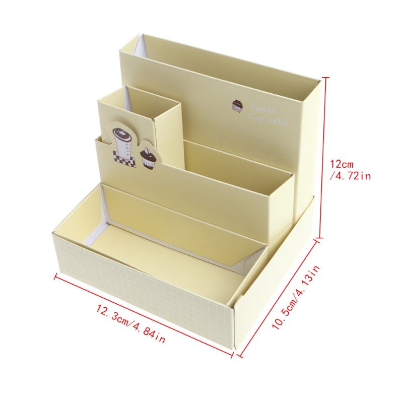 Diy förvaringslåda papperskartong skrivbord dekor brevpapper smink kosmetisk organizer