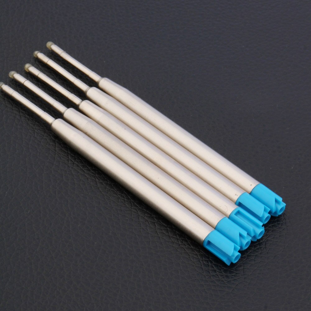 98mm Ballpoint Pen ink Refills stainless steel 5Pc BLUE 5Pc 424 ink Refills Stationery Office School Supplies Ball point pen
