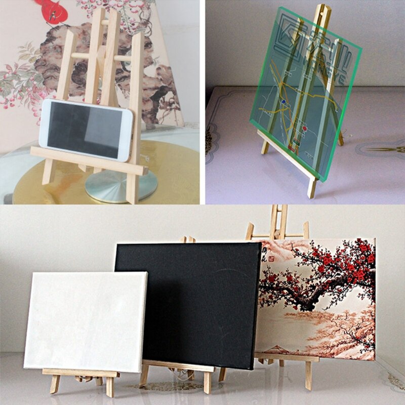 Natural Beech Wood Table Easel for Artist Painting Sketching Craft Foldable Wooden Stand Frame Display Holder Art Supplies