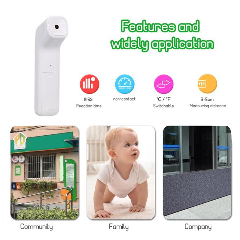 Baby Thermometer Set Accurate Infrared Digital Liquid Crystal Measurement Forehead Ear Non-Contact Thermometer Health Care
