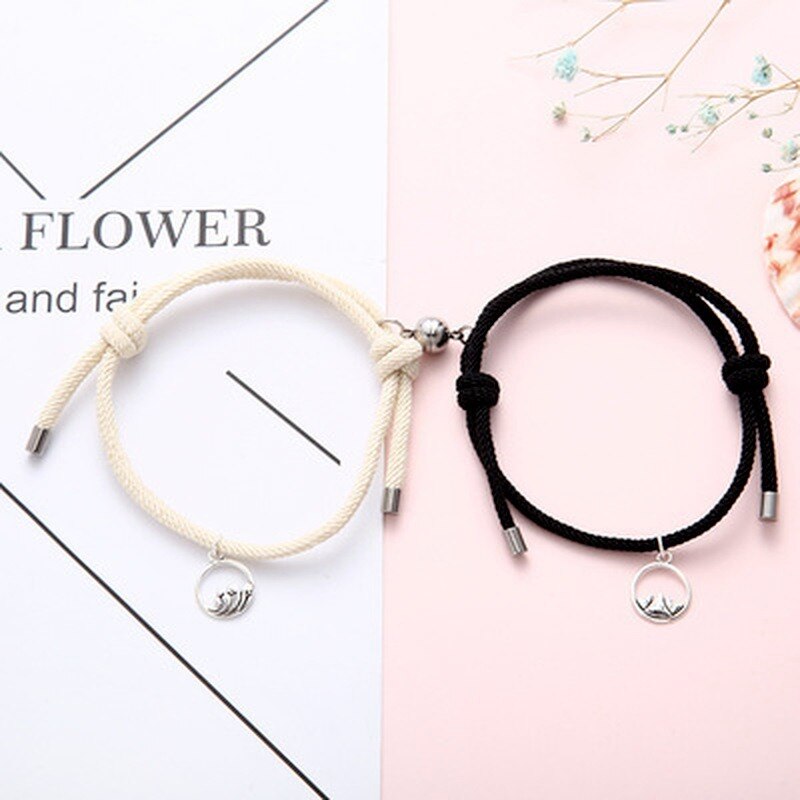 2 stücke Paar Magnet Gewinnen Jedes Andere Kreative Persönlichkeit Paar Armbinde Männer und Frauen Allianz Armbinde Schmuck Liebhaber