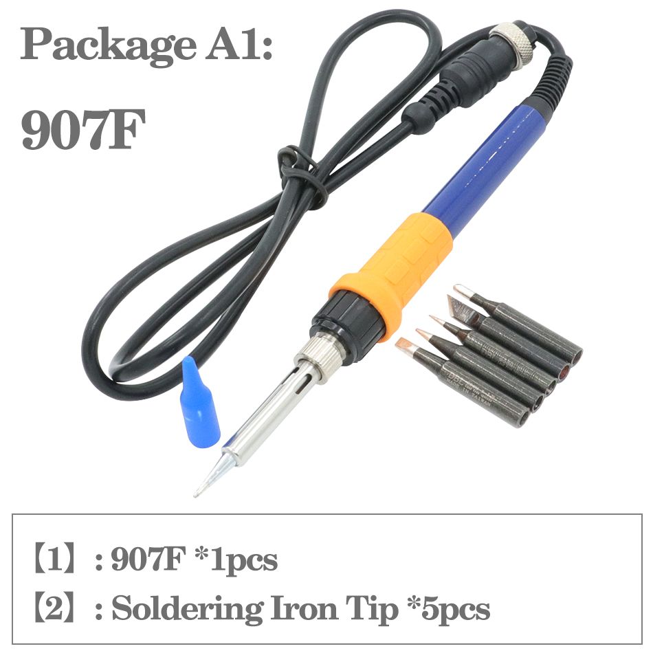 YIHUA soldering station special soldering iron, 907I 907A 907F is suitable for Yihua series soldering station 992D 995D 868D: B  907A  Suit