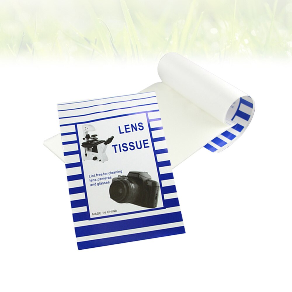 100 PCS Dust-free Wipes Microscope Camera Lens Cleaning Paper (White)