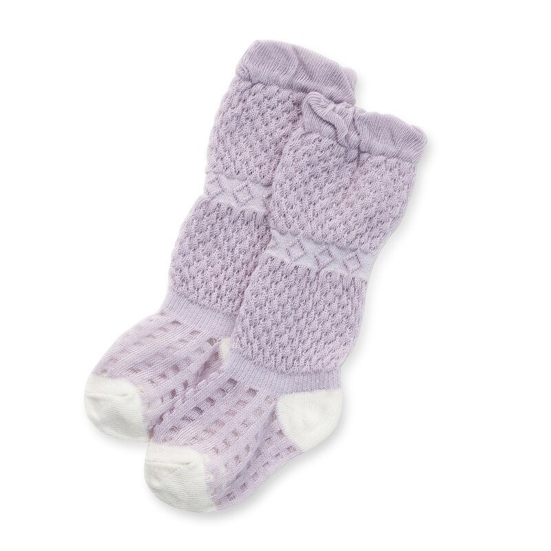 Sunmer Dunne Babysokjes Knie Lange Sokken Gebreide Baby Peuter Sokken Born Kids Sokken Sokken Voor Katoenen Hollow Baby meisje Jongen: purple