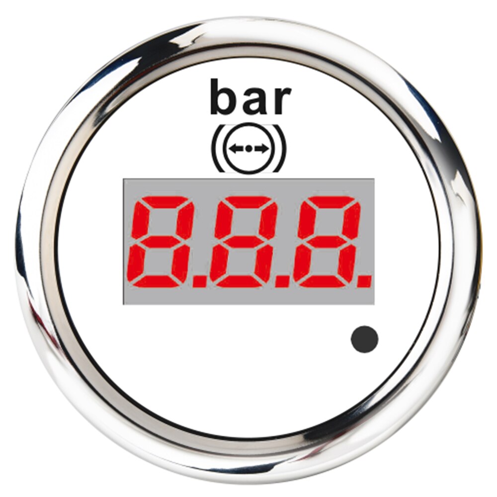 Medidor de presión de 0-10 Bar con alarma, manómetros impermeables de 52mm, Manómetro Digital de acero inoxidable, IP67, 10-184ohm: WS
