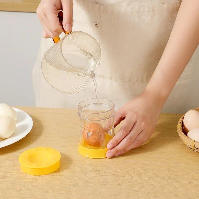 Hand Egg Sheller Cranked Automatic Household Peeling Machine Opener Tool Fully Automatic Small Kitchen Gadgets for Boiled Eggs