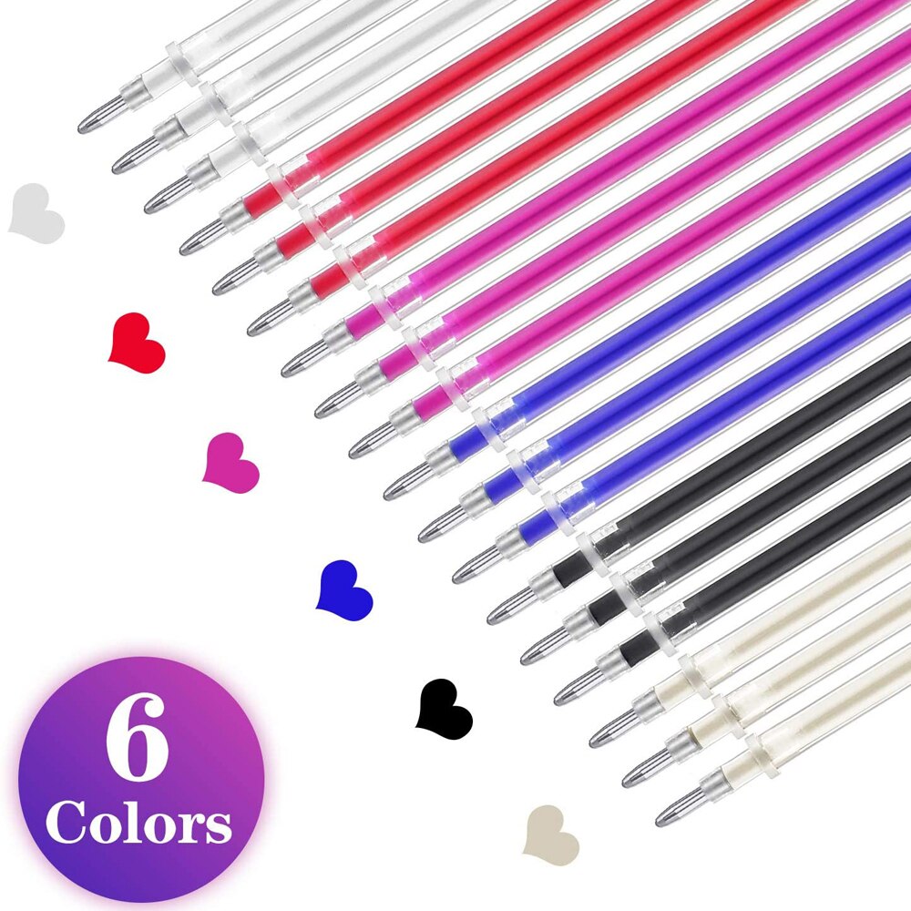 50/100Pcs Warmte Uitwisbare Pen Vullingen Inkt Verdwijnende Stof Marker Pen Voor Stof Leer Craft &amp; Pen Case diy Naaibenodigdheden