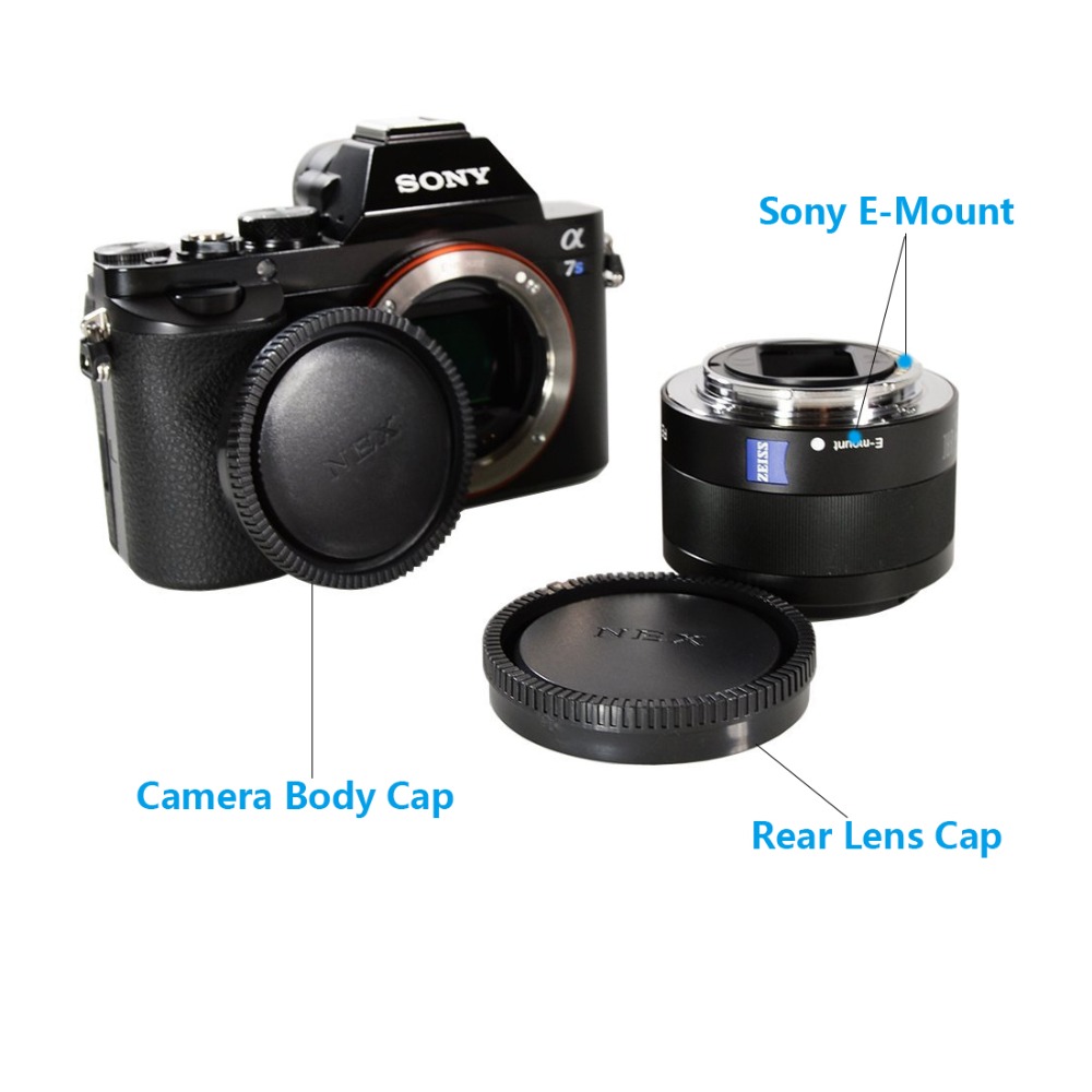 LXH Camera Voor Body Cap + Achter Lensdop Cover voor Sony Alpha A6500 a5100 a3000 A7Rii A7R A7 NEX-7 NEX-6 5 T 5R E-Mount Cover body