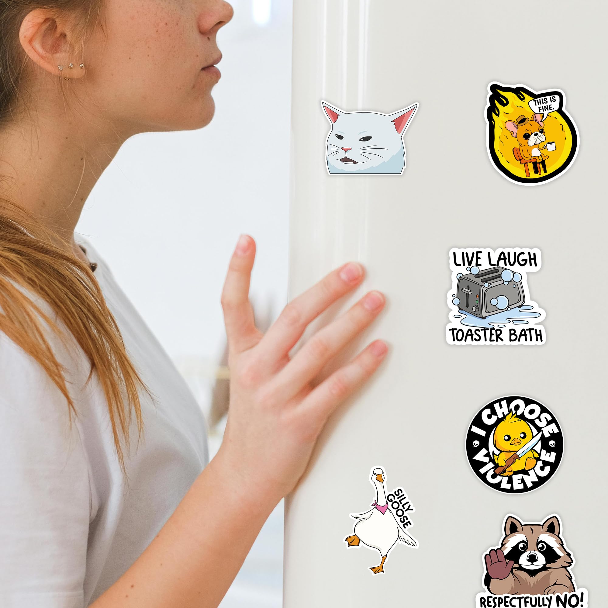 16 Stück lustige Kühlschrankmagnete für Erwachsene und Worte für Kühlschranktür, Geschirrspüler, Bürodekorationen