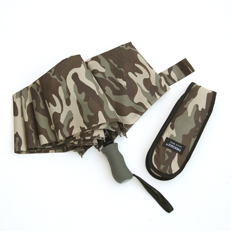 Parachase Automatic Umbrella Men Women Large Folding Camouflage Style Umbrella Windproof Paraguas 8 Ribs Big Golf Umbrella Rain: Army green