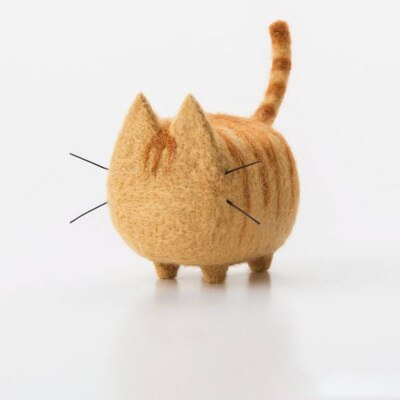 Jiwuo wollen vilten dieren hond puppy handgemaakte vilten knutselset wollen naaldviltset handgemaakte onafgemaakte hondenaccessoires: 13