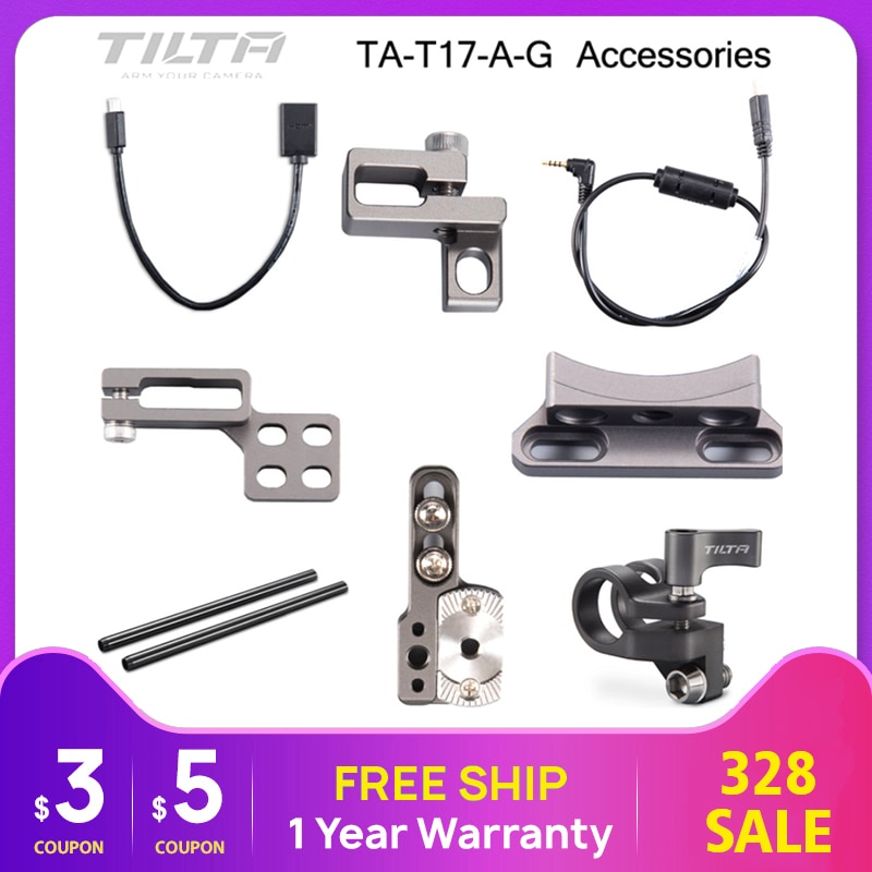 Tilta TA-T17-A-G Cage accessorie for SONY A7/A9 Single Rod Holder HDMI Clamp Attachment Run/Stop Cable HDMI to Micro HDMI CAGE