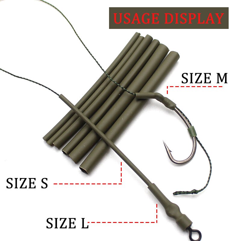 30 Stuks Karpervissen Stoom Krimpkous Buizen Voor Karper Rig Maken Accessoires Karper Haak Vissen Buis Anti Wirwar Mouwen end Tackle