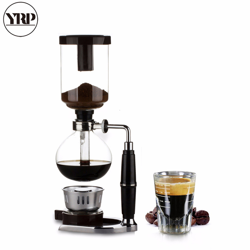 Japanese Style Coffee Syphon Pot 3/5 cups Siphon Coffee Drip Kettle Vacuum Filter Pot coffee make accessories espresso tools: Three cups 360ml