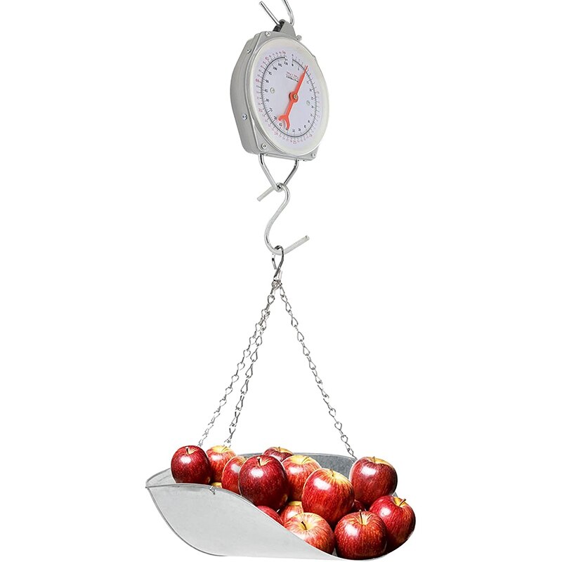 Heavy Duty Hanging Mechanical Scales Kitchen Dial Scale Multi Purpose Portable Hand Held Dial Weight Scale 110 Lb