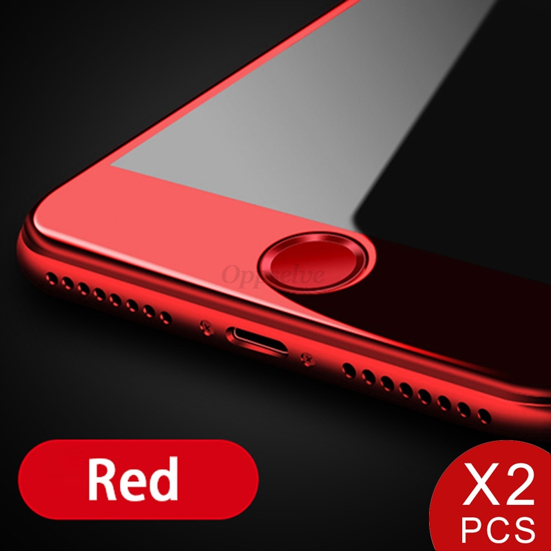 Touch Id Home Button Sticker Hoge Gevoeligheid Vingerafdruk Identificatie Stickers Voor Iphone 8 6 6 S 7 Plus 5S ipad Home-toets 2 Pcs: Red