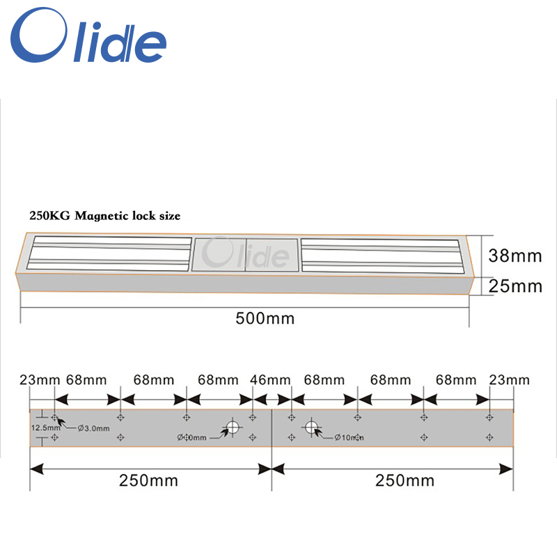 Magnetic Lock For Double Swing Door,Max 280kg Door Weight 12V DC Magnet For Access Control System