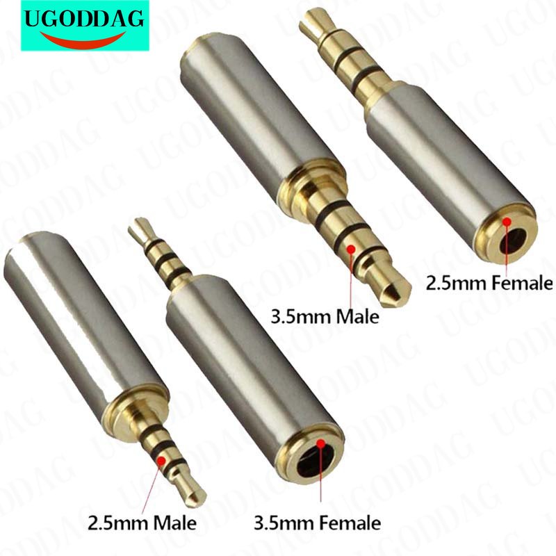 3.5mm to 2.5mm 2.5 mm to 3.5 mm adapter omvandlare stereoljud hörlursuttag