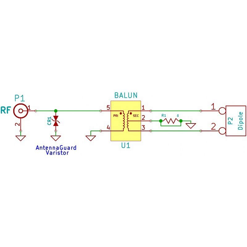 Mini antena 1:9 HF Balun G10-003 receptor para bandas de frecuencia de aficionado, 160m-6m, KQS8