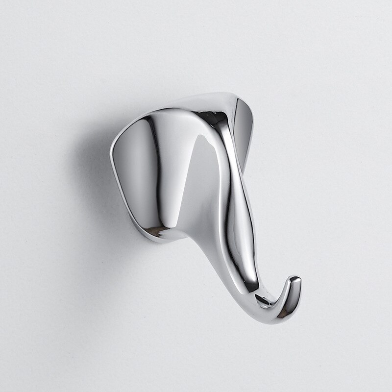 Hertenkop enkele kledinghaak dierenhaak wanddecoratie kapstok huisdecoratie eenvoudig hert paard olifant: Zilveren olifant