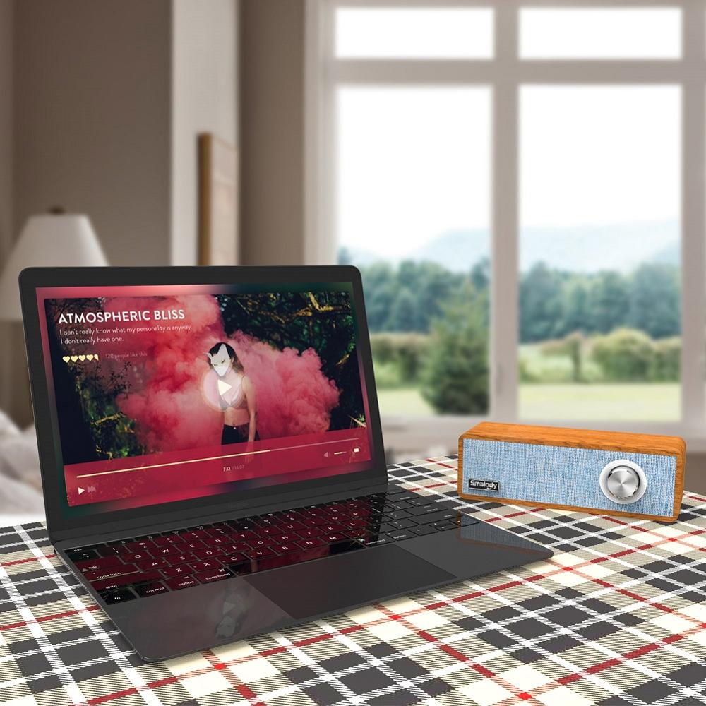 Klassischen Holz Klang struktur Bluetooth Lautsprecher Tragbare Holz Drahtlose Lautsprecher Stereo Mini Subwoofer